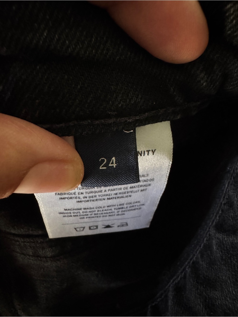 Citizens of Humanity Jolene High Rise Vintage Jeans Black Size 24 Button Fly - Picture 6 of 6